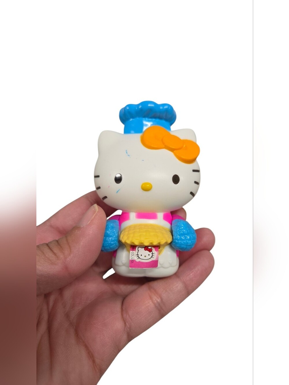 2013 Hello Kitty Mini Chef Figure - White, Blue & Orange